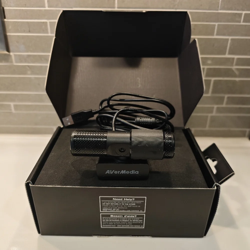 Full HD 1080P Webcam with Privacy Shutter, Dual Microphone, 360 Degree Swivel